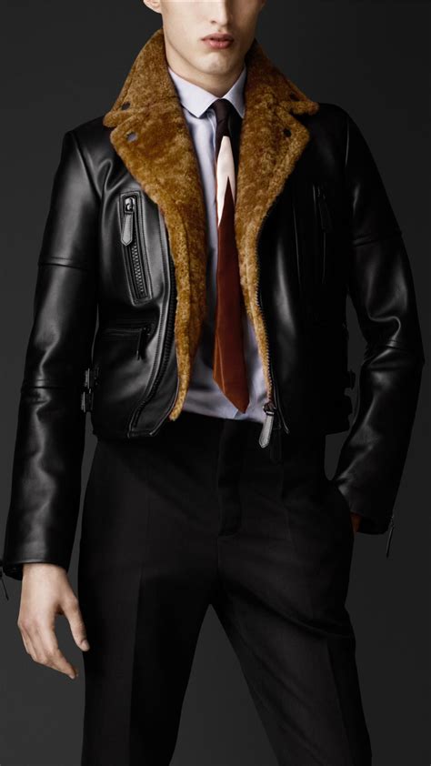 shearling coat mens burberry|burberry prorsum shearling jacket.